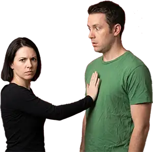 Imagem ilustrativa de um casal se separando